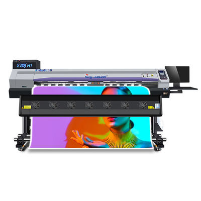 Auto Cleaning 3 Heads Digital Sky Color Inkjet Printer