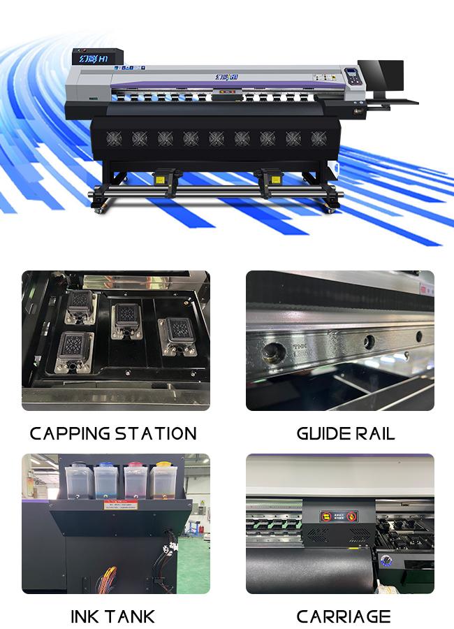 Industrial Digital Large Format Eco Solvent Printer Inkjet CMYK Ink Printer